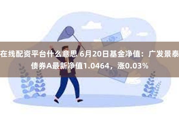 在线配资平台什么意思 6月20日基金净值：广发景泰债券A最新净值1.0464，涨0.03%