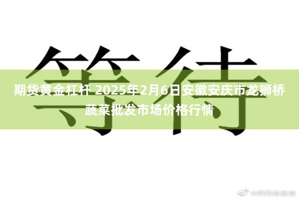 期货黄金杠杆 2025年2月6日安徽安庆市龙狮桥蔬菜批发市场价格行情