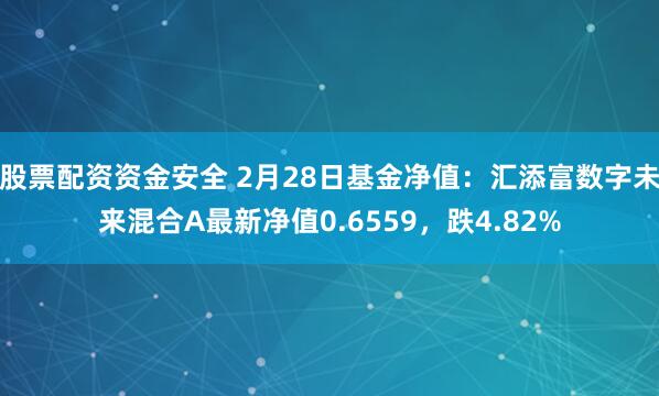 股票配资资金安全 2月28日基金净值：汇添富数字未来混合A最新净值0.6559，跌4.82%