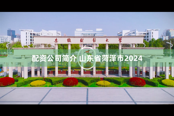 配资公司简介 山东省菏泽市2024